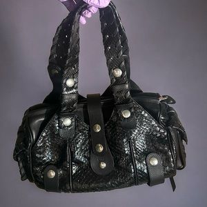 🔥 CHLOE PYTHON SILVERADO Bag 🔥 Black 100% Authentic EUC